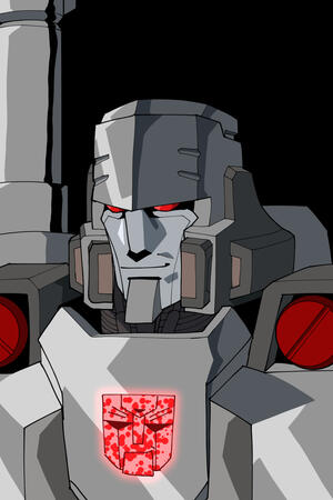 MTMTE Megatron Portrait with cute smiling Autobot insignia